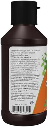 NOW Foods Supplements, Unflavored Chlorophyll Liquid, 100 mg per Teaspoon, 16 fl. oz.